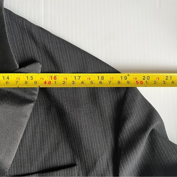 ZARA PINSTRIPE SUIT JACKET LIMITED EDITION BLACK SIZE 42  | 6774/023/800 - Picture 12 of 16